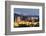 View at dusk of Alhambra palace with the snowy Sierra Nevada in the background, Granada, Andalusia,-Stefano Politi Markovina-Framed Photographic Print