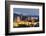 View at dusk of Alhambra palace with the snowy Sierra Nevada in the background, Granada, Andalusia,-Stefano Politi Markovina-Framed Photographic Print