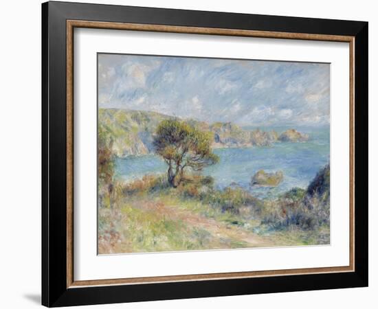 View at Guernsey, 1883 (Oil on Canvas)-Pierre Auguste Renoir-Framed Giclee Print