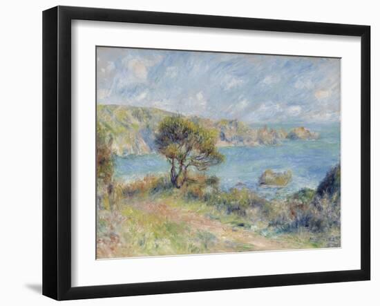 View at Guernsey, 1883 (Oil on Canvas)-Pierre Auguste Renoir-Framed Giclee Print