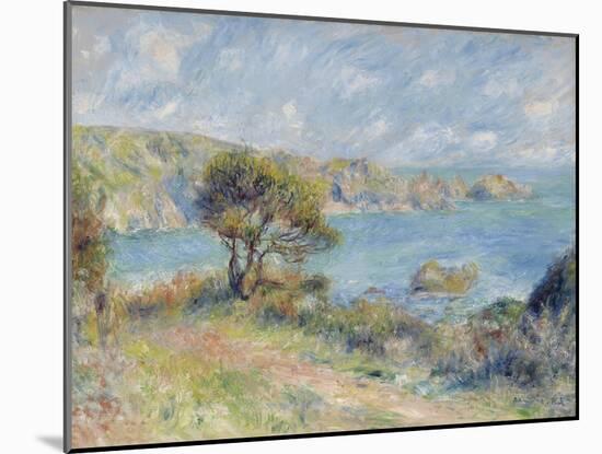 View at Guernsey, 1883 (Oil on Canvas)-Pierre Auguste Renoir-Mounted Giclee Print