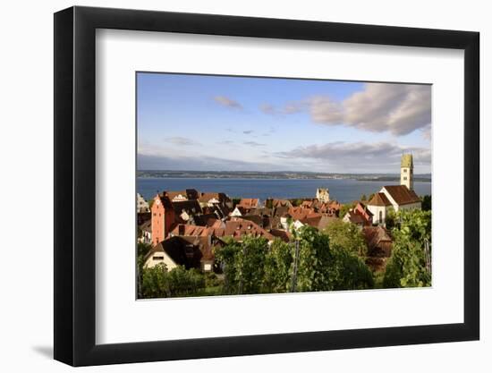 View at Meersburg and uberlinger Lake, Lake of Constance, Baden-Wurttemberg, Germany-Ernst Wrba-Framed Photographic Print