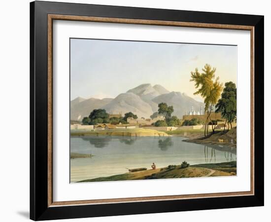 View at Nijeibabad, near the Coaduwar Gaut, Rohilcund, plate XIII from Part 6 of 'Oriental Scenery'-Thomas Daniell-Framed Giclee Print