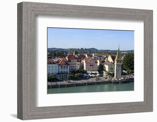 View at Old Town and Mangturm, Lindau, Lake of Constance, Bavarians, Germany-Ernst Wrba-Framed Photographic Print