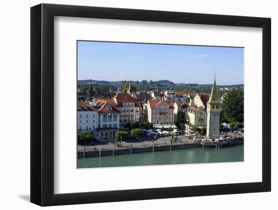 View at Old Town and Mangturm, Lindau, Lake of Constance, Bavarians, Germany-Ernst Wrba-Framed Photographic Print