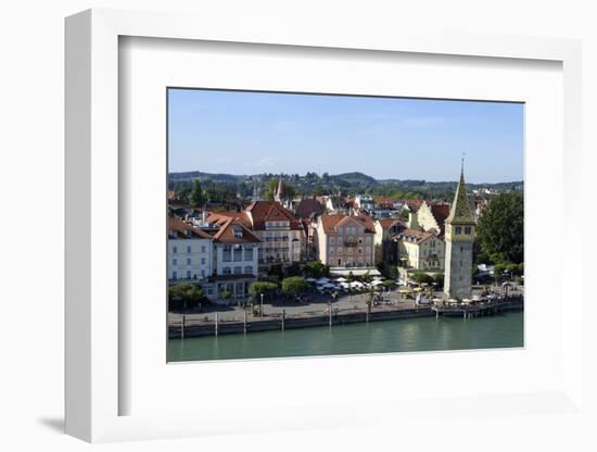 View at Old Town and Mangturm, Lindau, Lake of Constance, Bavarians, Germany-Ernst Wrba-Framed Photographic Print