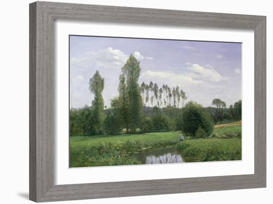 View at Rouelles, 1858-Claude Monet-Framed Giclee Print