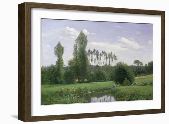 View at Rouelles, 1858-Claude Monet-Framed Giclee Print