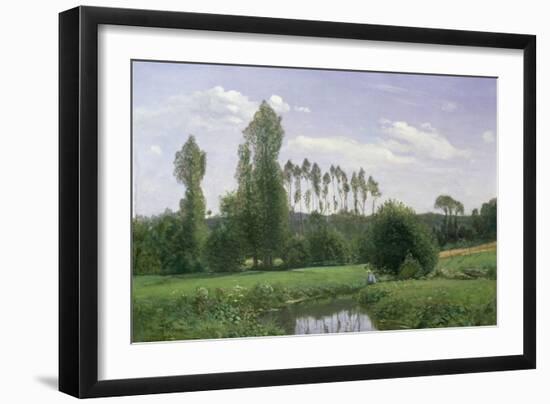 View at Rouelles, 1858-Claude Monet-Framed Giclee Print