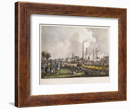 View at St. Rollox Looking South East; Opening of the Glasgow and Garnkirk Railway-David Octavius Hill-Framed Giclee Print