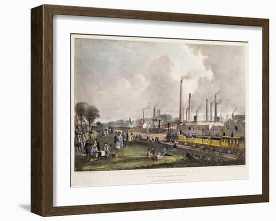 View at St. Rollox Looking South East; Opening of the Glasgow and Garnkirk Railway-David Octavius Hill-Framed Giclee Print