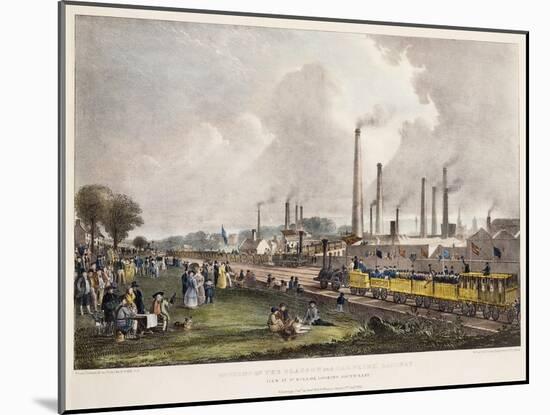 View at St. Rollox Looking South East; Opening of the Glasgow and Garnkirk Railway-David Octavius Hill-Mounted Giclee Print