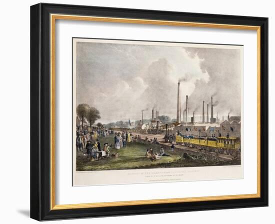 View at St. Rollox Looking South East; Opening of the Glasgow and Garnkirk Railway-David Octavius Hill-Framed Giclee Print