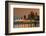 View at sunset of Canada Place and Harbour Centre building decorated with Christmas lights, Vancouv-Stefano Politi Markovina-Framed Photographic Print