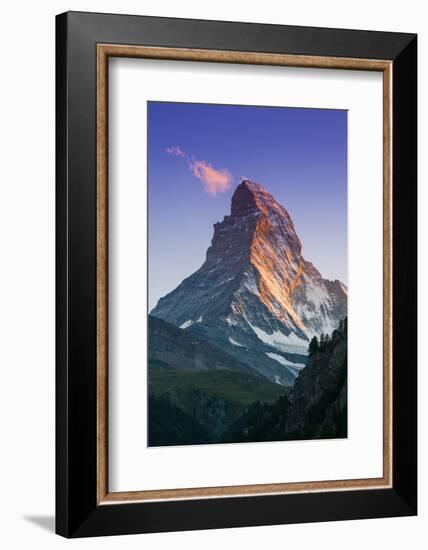 View at Sunset of Matterhorn, Zermatt, Wallis, Switzerland-Stefano Politi Markovina-Framed Photographic Print