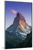 View at Sunset of Matterhorn, Zermatt, Wallis, Switzerland-Stefano Politi Markovina-Mounted Photographic Print