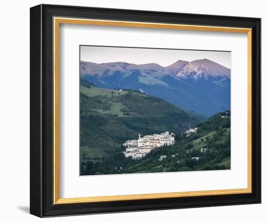 View at Sunset, Village of Preci, Valnerina, Umbria, Italy, Europe-Jean Brooks-Framed Photographic Print