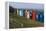 View, Coloured, Beach, Huts, Bay, Sea, Embankment, Southwold, Suffolk, England-Natalie Tepper-Framed Stretched Canvas