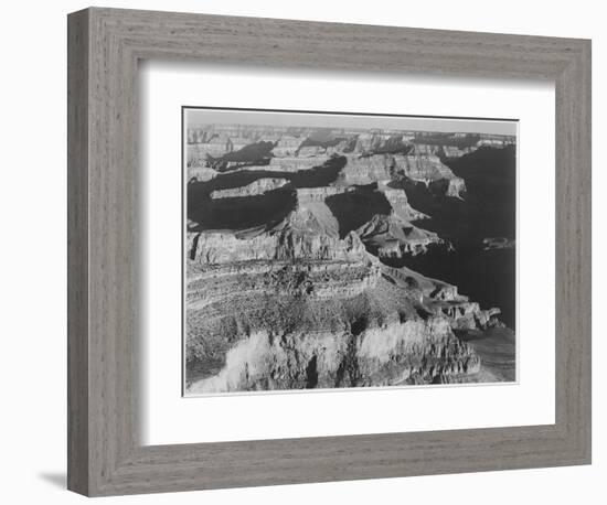 View Dark Shadows To Right High Horizon "Grand Canyon National Park" Arizona. 1933-1942-Ansel Adams-Framed Art Print