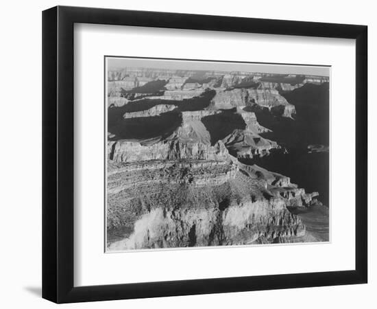 View Dark Shadows To Right High Horizon "Grand Canyon National Park" Arizona. 1933-1942-Ansel Adams-Framed Art Print