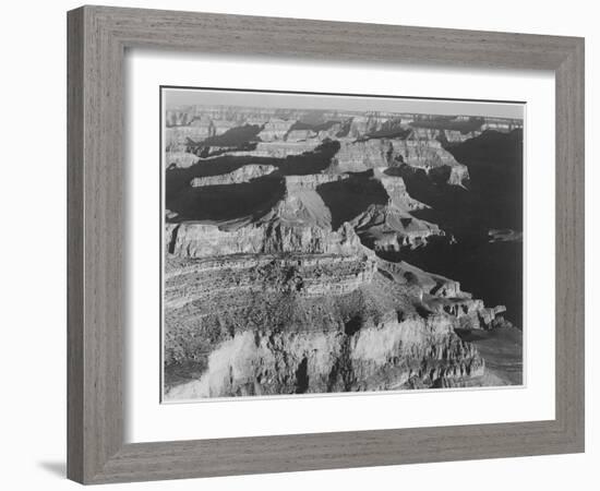 View Dark Shadows To Right High Horizon "Grand Canyon National Park" Arizona. 1933-1942-Ansel Adams-Framed Art Print