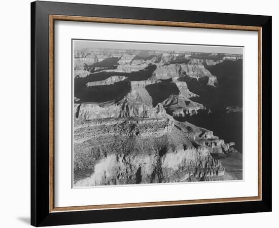 View Dark Shadows To Right High Horizon "Grand Canyon National Park" Arizona. 1933-1942-Ansel Adams-Framed Art Print