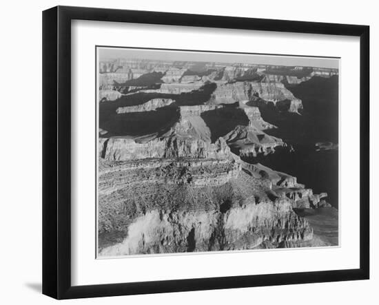 View Dark Shadows To Right High Horizon "Grand Canyon National Park" Arizona. 1933-1942-Ansel Adams-Framed Art Print