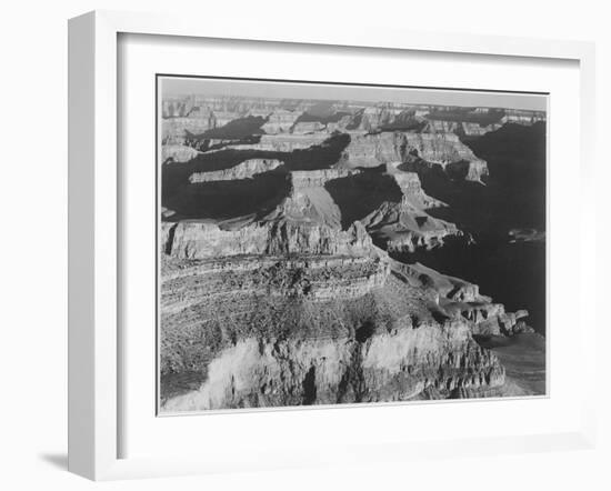View Dark Shadows To Right High Horizon "Grand Canyon National Park" Arizona. 1933-1942-Ansel Adams-Framed Art Print