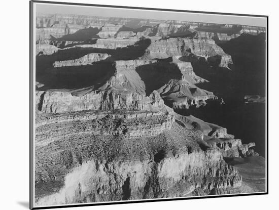 View Dark Shadows To Right High Horizon "Grand Canyon National Park" Arizona. 1933-1942-Ansel Adams-Mounted Art Print