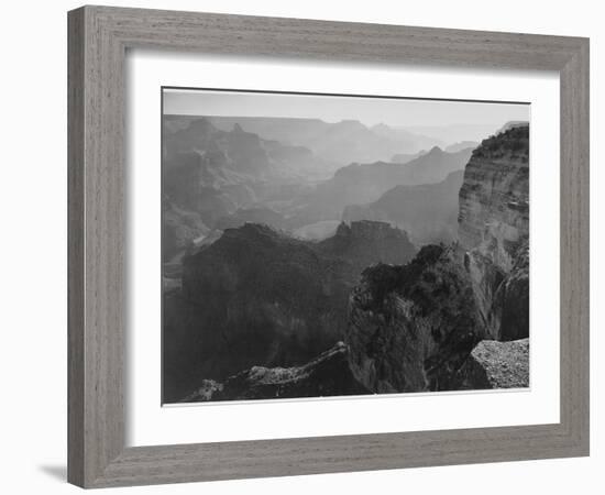 View Down "Grand Canyon National Park" Arizona 1933-1942-Ansel Adams-Framed Premium Giclee Print