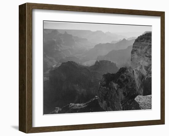 View Down "Grand Canyon National Park" Arizona 1933-1942-Ansel Adams-Framed Premium Giclee Print