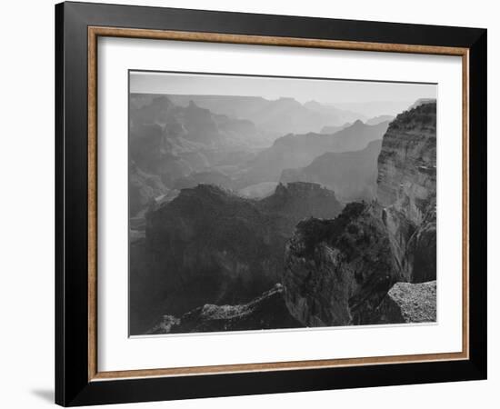 View Down "Grand Canyon National Park" Arizona 1933-1942-Ansel Adams-Framed Premium Giclee Print