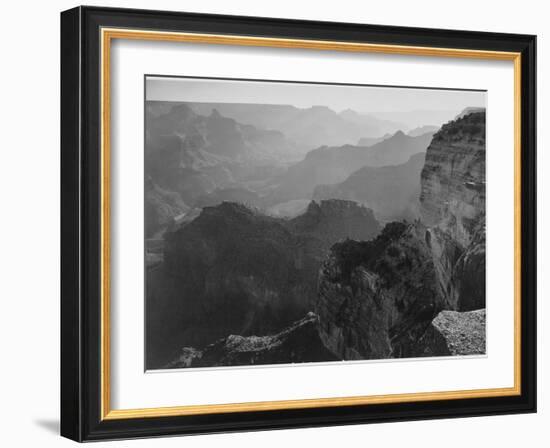 View Down "Grand Canyon National Park" Arizona 1933-1942-Ansel Adams-Framed Premium Giclee Print