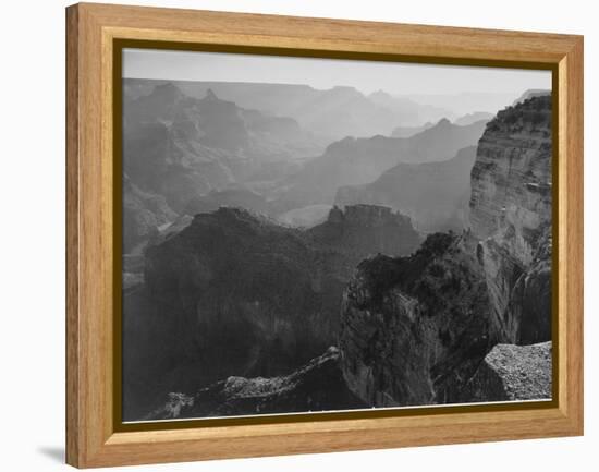 View Down "Grand Canyon National Park" Arizona 1933-1942-Ansel Adams-Framed Stretched Canvas