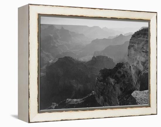 View Down "Grand Canyon National Park" Arizona 1933-1942-Ansel Adams-Framed Stretched Canvas