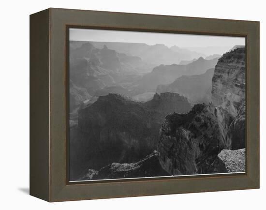 View Down "Grand Canyon National Park" Arizona 1933-1942-Ansel Adams-Framed Stretched Canvas