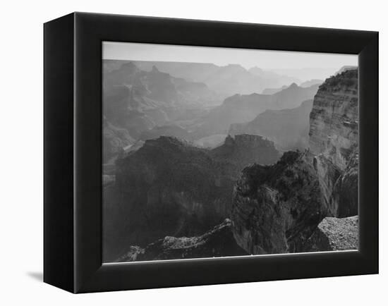 View Down "Grand Canyon National Park" Arizona 1933-1942-Ansel Adams-Framed Stretched Canvas