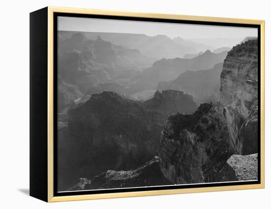 View Down "Grand Canyon National Park" Arizona 1933-1942-Ansel Adams-Framed Stretched Canvas