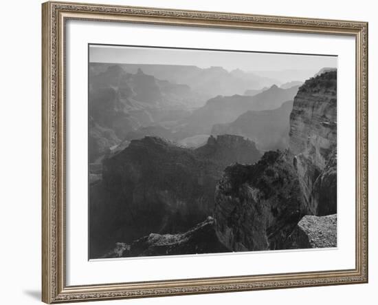 View Down "Grand Canyon National Park" Arizona 1933-1942-Ansel Adams-Framed Art Print