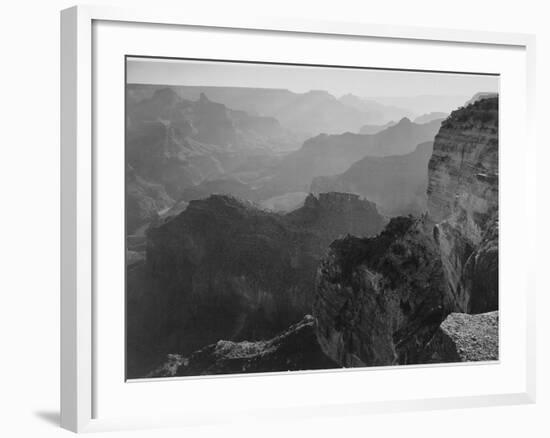 View Down "Grand Canyon National Park" Arizona 1933-1942-Ansel Adams-Framed Art Print