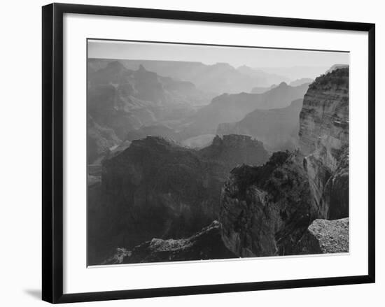 View Down "Grand Canyon National Park" Arizona 1933-1942-Ansel Adams-Framed Art Print