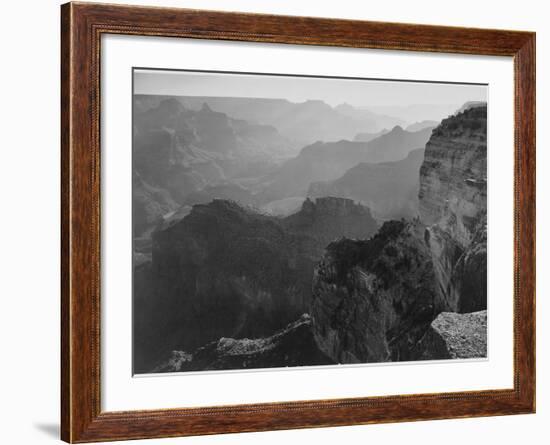 View Down "Grand Canyon National Park" Arizona 1933-1942-Ansel Adams-Framed Art Print