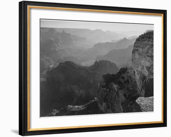 View Down "Grand Canyon National Park" Arizona 1933-1942-Ansel Adams-Framed Art Print