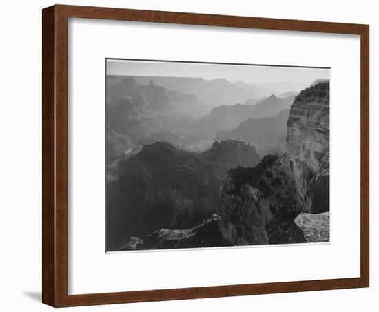 View Down "Grand Canyon National Park" Arizona 1933-1942-Ansel Adams-Framed Art Print