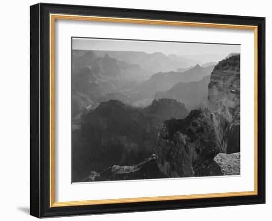 View Down "Grand Canyon National Park" Arizona 1933-1942-Ansel Adams-Framed Art Print