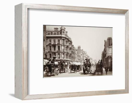 View down Oxford Street, London, 19th century-Unknown-Framed Photographic Print