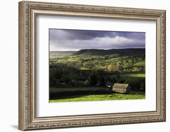 View Down the Valley of Swaledale Taken from Just Outside Reeth-John Woodworth-Framed Photographic Print