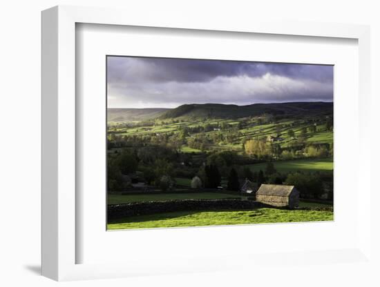 View Down the Valley of Swaledale Taken from Just Outside Reeth-John Woodworth-Framed Photographic Print