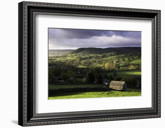 View Down the Valley of Swaledale Taken from Just Outside Reeth-John Woodworth-Framed Photographic Print