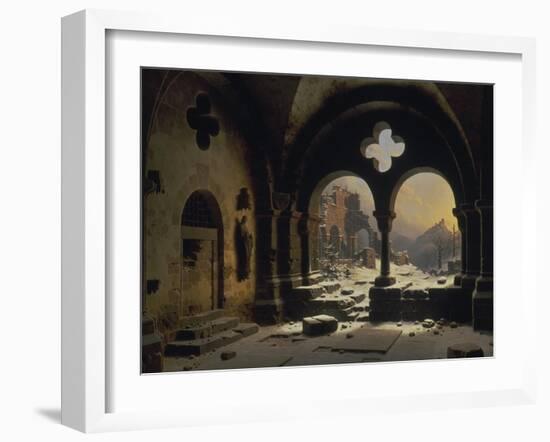 View from a Monastery in Ruins, 1846-Carl Friedrich Heinrich Werner-Framed Giclee Print